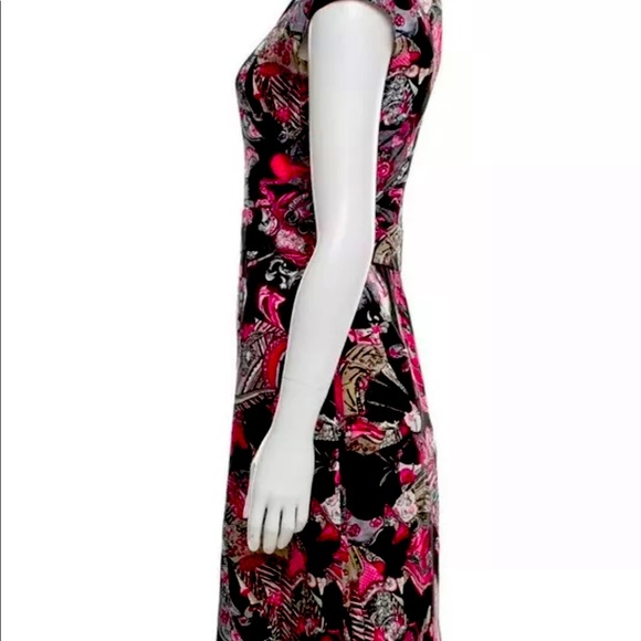 CHANEL Kabuki Printed Silk Dress Size 8 - Picture 2 of 10